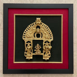 18 Inches Framed Brass Prabhavali (Set of 2) - Ethnic Wall Decor - Crafts N Chisel - Indian Home Decor USA