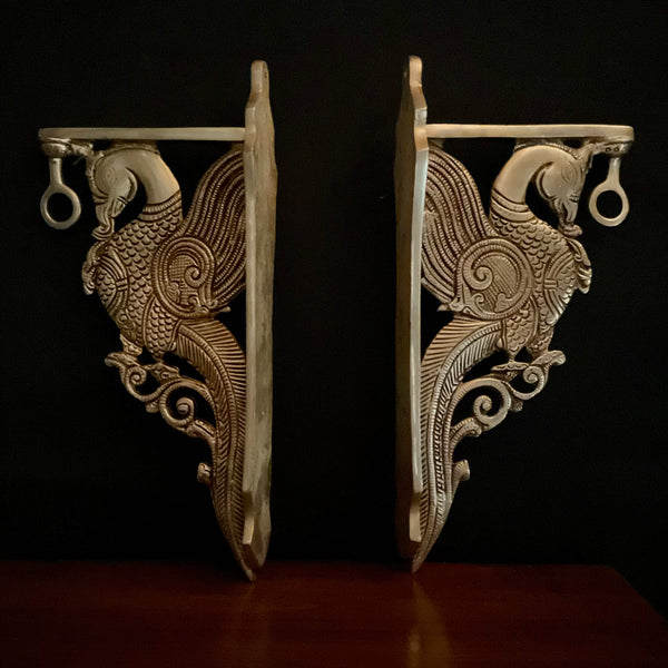 Brass Bird Hanger - Holder (Set of 2) - Crafts N Chisel - Indian Home Decor USA