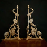 Brass Twin Bird Hanger - Holder (Set of 2) - Crafts N Chisel - Indian Home Decor USA
