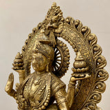 15 Inches Goddess Lakshmi Brass Idol - Goddess of Fortune, Wealth, Prosperity - Pooja Statue - Crafts N Chisel - Indian Home Decor USA