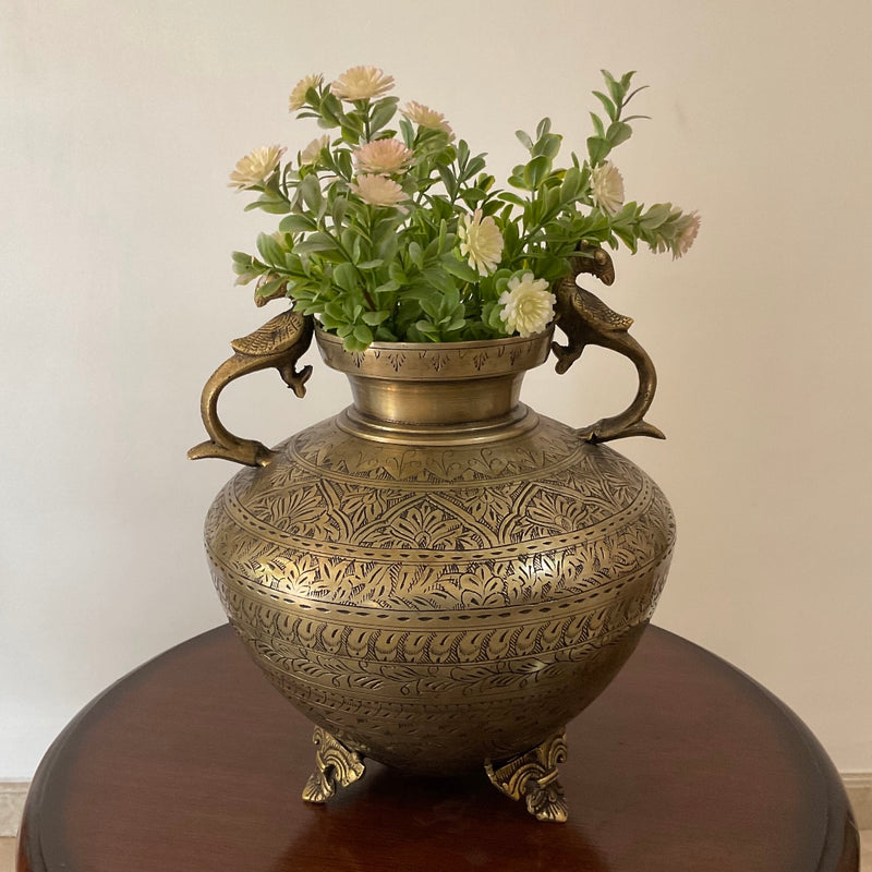 Decorative Brass Pot Planter Home Decor - Crafts N Chisel - Indian Home Decor USA