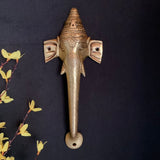 Brass Ganesha Door Handle (Set of 2) - Home Decor - Crafts N Chisel - Indian Home Decor USA