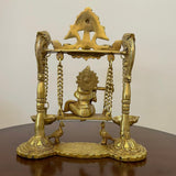 Lord krishna Swing Brass Idol - Traditional Home Decor - Crafts N Chisel - Indian Home Decor USA