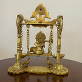 Lord krishna Swing Brass Idol - Traditional Home Decor - Crafts N Chisel - Indian Home Decor USA