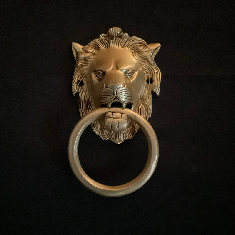 Lion Brass Door knocker Hanging - Home Decor - Crafts N Chisel - Indian Home Decor USA