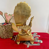 12 Inches Lord Murugan Swamy Kartikeya Brass Idol - Decorative Figurine - Crafts N Chisel - Indian Home Decor USA