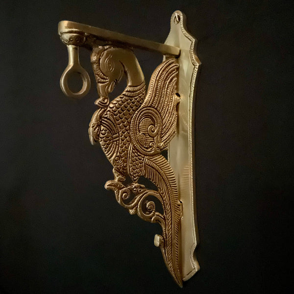 Brass Bird Hanger - Holder (Set of 2) - Crafts N Chisel - Indian Home Decor USA