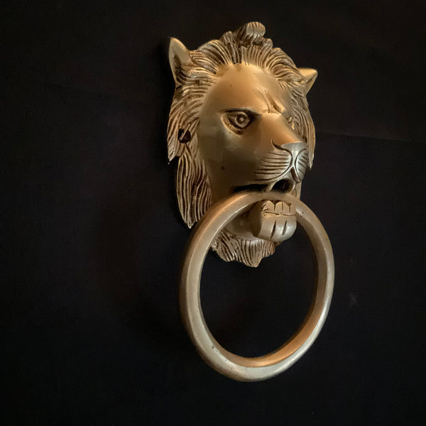 Lion Brass Door knocker Hanging - Home Decor - Crafts N Chisel - Indian Home Decor USA