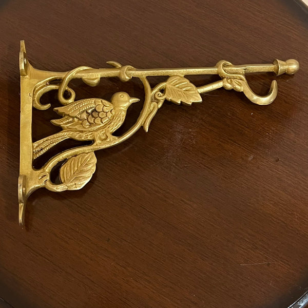 Brass Twin Bird Hanger - Holder (Set of 2) - Crafts N Chisel - Indian Home Decor USA