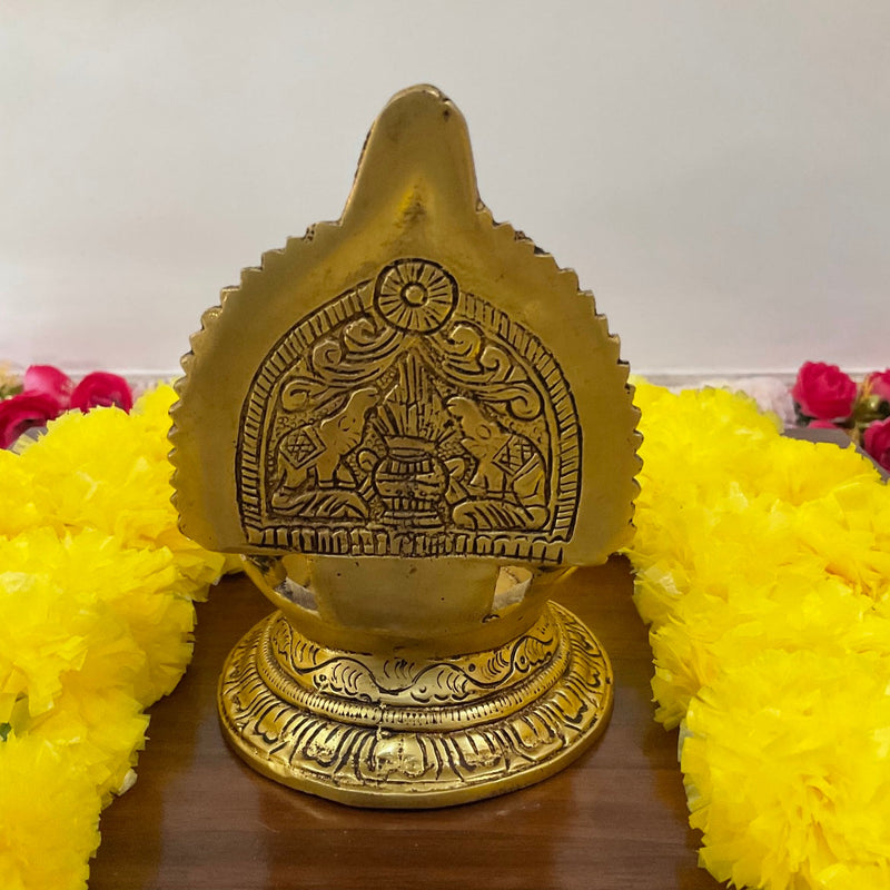 Lakshmi Ganesha Diya Lamp, Pooja Brass Home Decor