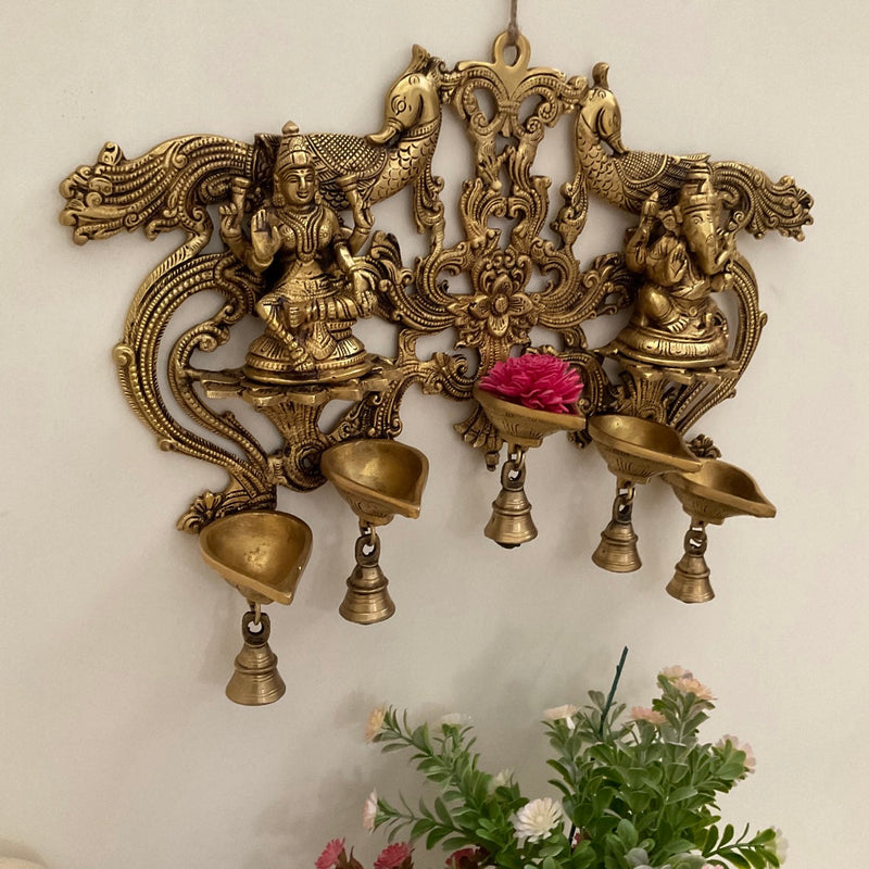 Brass Hanging Bells, Indian Home Pooja Decor