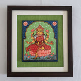 Lakshmi Ganesha Pattachitra Painting - Handpainted Wall Decor - Crafts N Chisel - Indian Home Decor USA