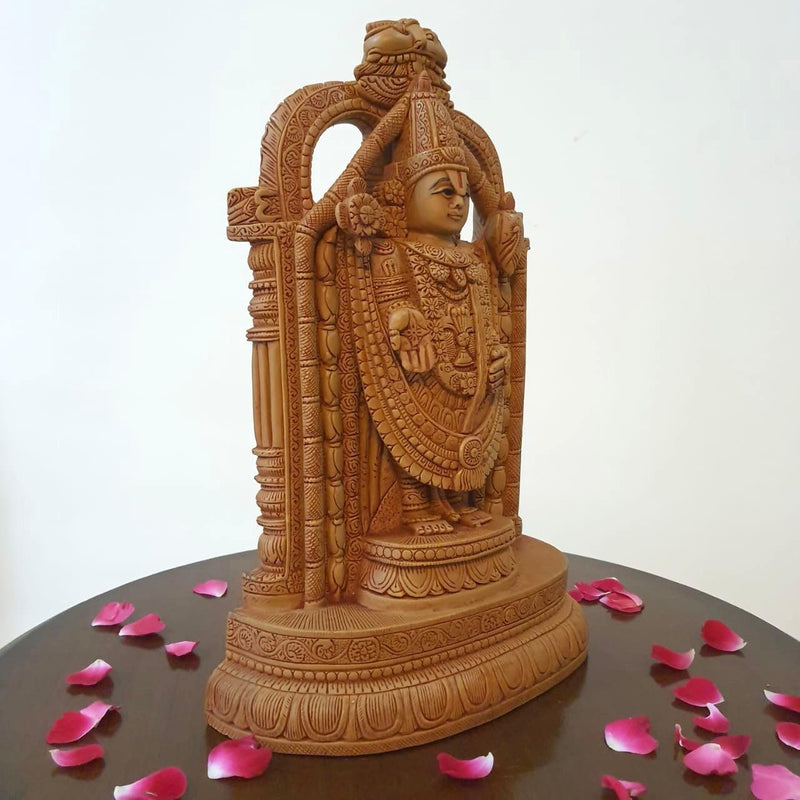 Lord Balaji Idol - Decorative Figurines-Crafts N Chisel-Indian Handicrafts Online USA