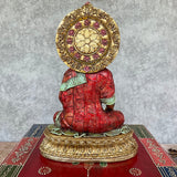 Lord Buddha Idol Copper Finish Marble Dust & Resin Idol - Crafts N Chisel - Indian Home Decor USA