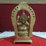 Lord Ganesh Brass Idol With Yali Prabhavali - Decorative Statue-Crafts N Chisel-Indian Handicrafts Online USA