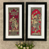 Lord Ganesha & Radha Krishna Pattachitra Painting - Handpainted Wall Decor - Crafts N Chisel - Indian Home Decor USA