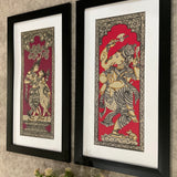 Lord Ganesha & Radha Krishna Pattachitra Painting - Handpainted Wall Decor - Crafts N Chisel - Indian Home Decor USA
