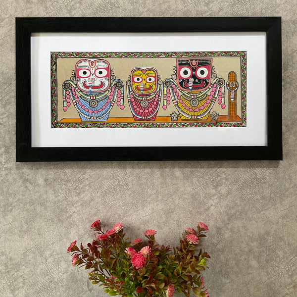 Lord Jagannath Pattachitra Painting - Handpainted Wall Decor - Crafts N Chisel - Indian Home Decor USA