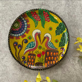 Mandala & Bird Colourful Handmade Dot Painting Wall Decor - Wall Plate Hanging - Set of 4 - Crafts N Chisel - Indian Home Decor USA