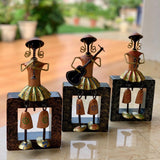 Metallic Musician Decorative (set of 3) - Table Decor / Wall Hanging - Crafts N Chisel - Indian home decor - Online USA