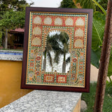 Mirror With Meenakari Jali Work - Crafts N Chisel - Indian Home Decor USA