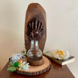 Panchmukhi Ganesha Wooden Panel Tea Light - Wall Decor - Crafts N Chisel - Indian Home Decor USA