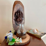 Panchmukhi Ganesha Wooden Panel Tea Light - Wall Decor - Crafts N Chisel - Indian Home Decor USA