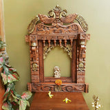 Peacock Decorative Wooden Jharoka - Wall Decor - Crafts N Chisel - indian home decor - USA