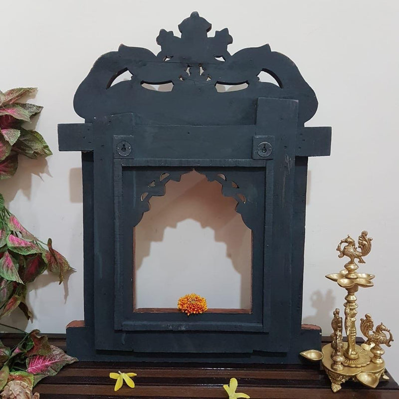 Peacock Decorative Wooden Jharoka - Wall Decor - Crafts N Chisel - indian home decor - USA