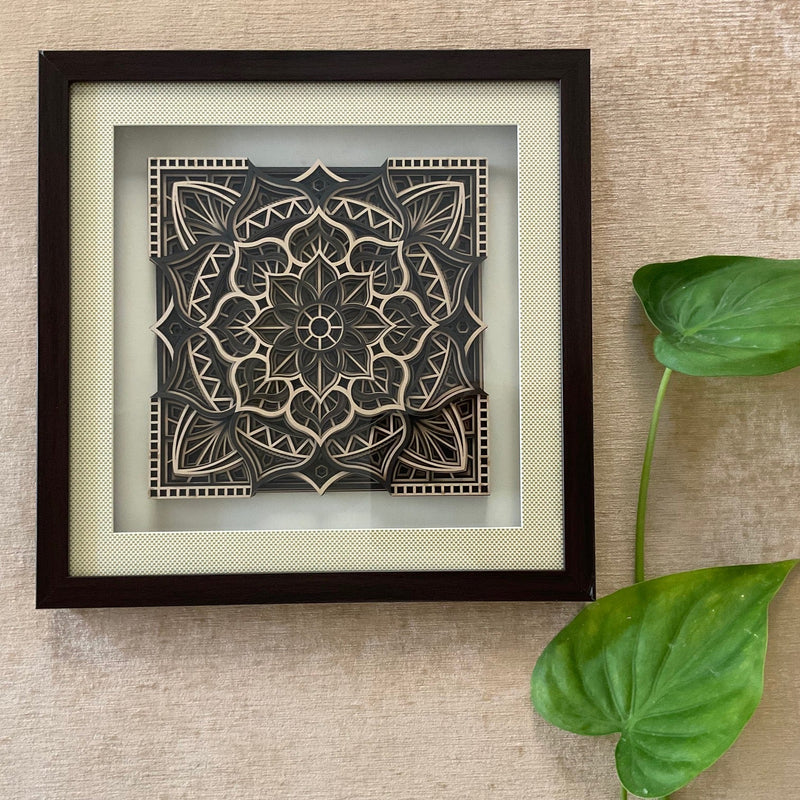 Rangoli Wooden Mandala Wall Decor - Wall hanging - Crafts N Chisel - Indian Home Decor USA