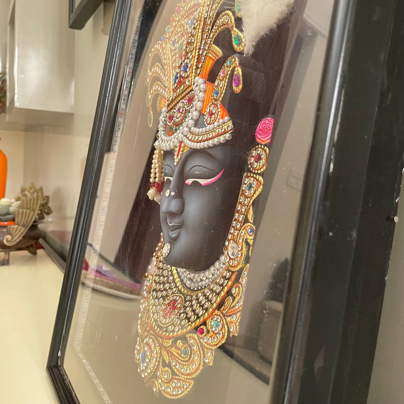 Shrinathji Nathdwara Art 3D Painting - Handpainted Wall Decor - Crafts N Chisel - Indian Home Decor USA