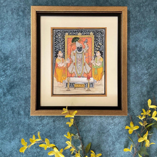 Shrinathji Pichwai Painting - Handpainted Wall Decor- Crafts N Chisel - Indian Home Decor USA