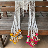 Veni With Yellow & Pink Hanging (Set of 10) - Festive Decoration Wall Hanging - Crafts N Chisel - Indian Home Decor USA